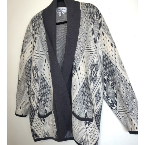 Vintage Arthur Kohler Cardigan Sweater PLUS Sz 20 Wool Angora Grandpacore London - Picture 1 of 16